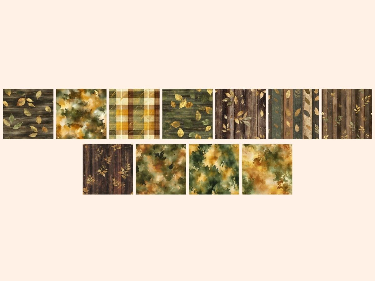 Amber Forest Seamless Pattern Digital Papers new bundles all new digital papers new7 - WondersArtist