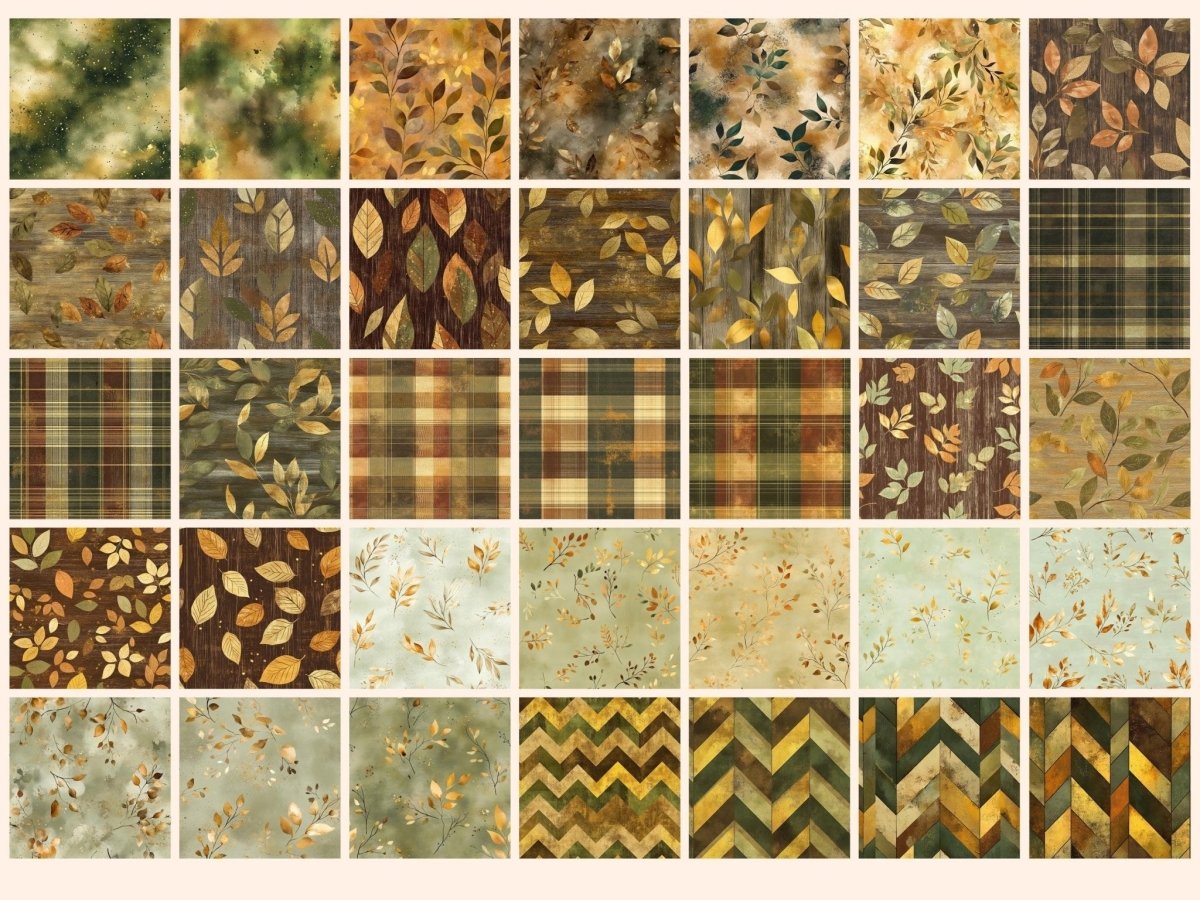 Amber Forest Seamless Pattern Digital Papers new bundles all new digital papers new7 - WondersArtist