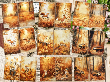 Amber Woodland Journal Pages (P1) Amber Ephemera - Wonders Artist