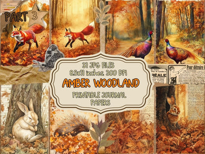 Amber Woodland Journal Pages (P3) Amber Ephemera - Wonders Artist