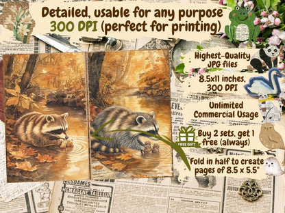 Amber Woodland Journal Pages (P3) Amber Ephemera - Wonders Artist