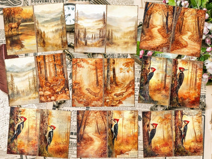 Amber Woodland Journal Pages (P4) Amber Ephemera - Wonders Artist