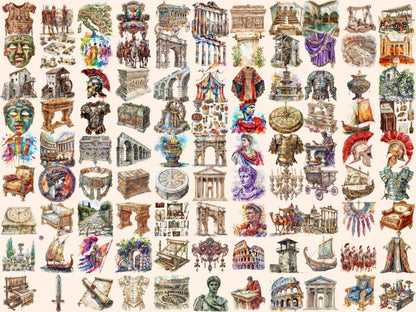 Ancient Rome Watercolor Clipart Ancient Rome clipart - Wonders Artist