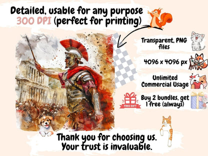 Ancient Rome Watercolor Clipart Ancient Rome clipart - Wonders Artist