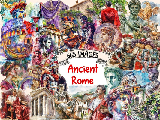Ancient Rome Watercolor Clipart Ancient Rome clipart - Wonders Artist