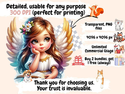 Angel Girls Clipart angel digitals - Wonders Artist