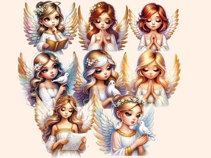 Angel Girls Clipart angel digitals - Wonders Artist