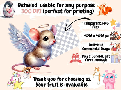 Angelic Animals (P2) Clipart angel animal clipart - Wonders Artist