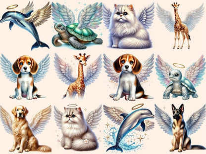 Angelic Animals (P3) Clipart angel animal prints - Wonders Artist