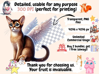 Angelic Cats Clipart angel cat clipart - Wonders Artist