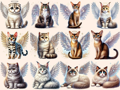 Angelic Cats Clipart angel cat clipart - Wonders Artist
