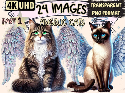 Angelic Cats Clipart angel cat clipart - Wonders Artist