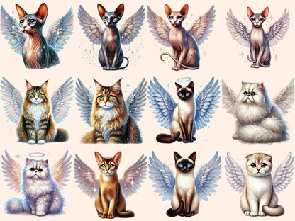 Angelic Cats Clipart angel cat clipart - Wonders Artist