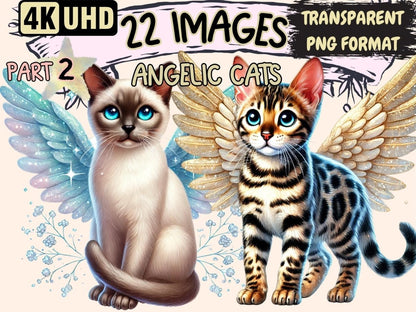 Angelic Cats (P2) Clipart angel cat clipart - Wonders Artist