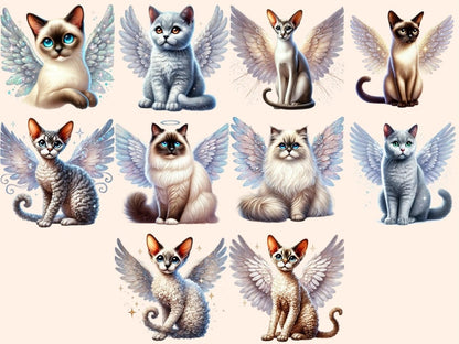 Angelic Cats (P2) Clipart angel cat clipart - Wonders Artist