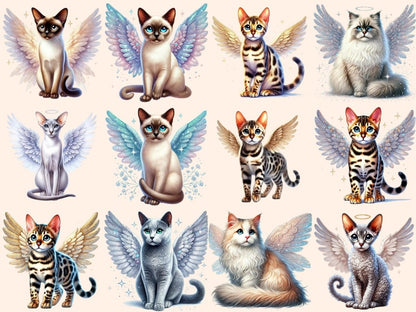 Angelic Cats (P2) Clipart angel cat clipart - Wonders Artist