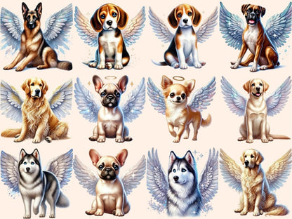 Angelic Dogs Clipart angel decor - Wonders Artist