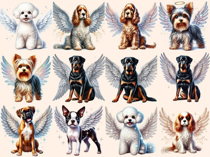 Angelic Dogs (P2) Clipart angel decor - Wonders Artist