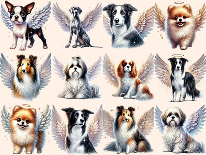 Angelic Dogs (P2) Clipart angel decor - Wonders Artist