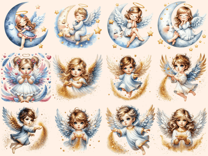 Angels (P2) Clipart angel boy clipart angel clipart angel digitals - WondersArtist
