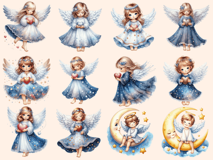 Angels (P2) Clipart angel boy clipart angel clipart angel digitals - WondersArtist