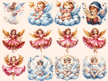 Angels (P2) Clipart angel boy clipart angel clipart angel digitals - WondersArtist