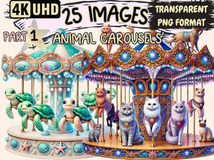 Animal Carousels Clipart animal artwork - Wonders Artist