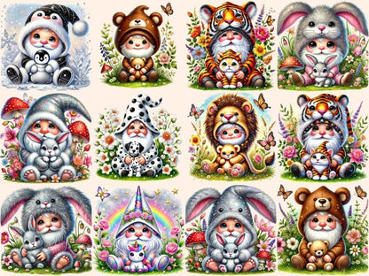 Animal Costume Gnomes Clipart animal gnome png - Wonders Artist