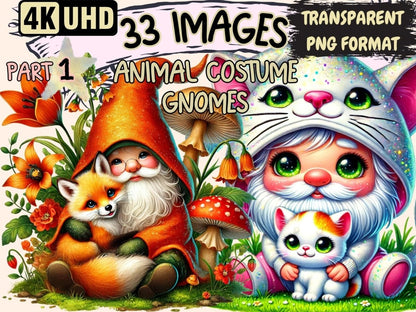 Animal Costume Gnomes Clipart animal gnome png - Wonders Artist