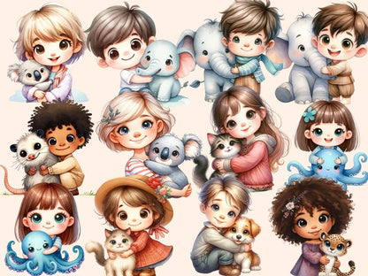 Animal Hugs Clipart animal clipart - Wonders Artist