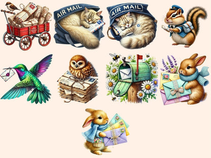 Animal Mail (P2) Clipart animal letter png - Wonders Artist