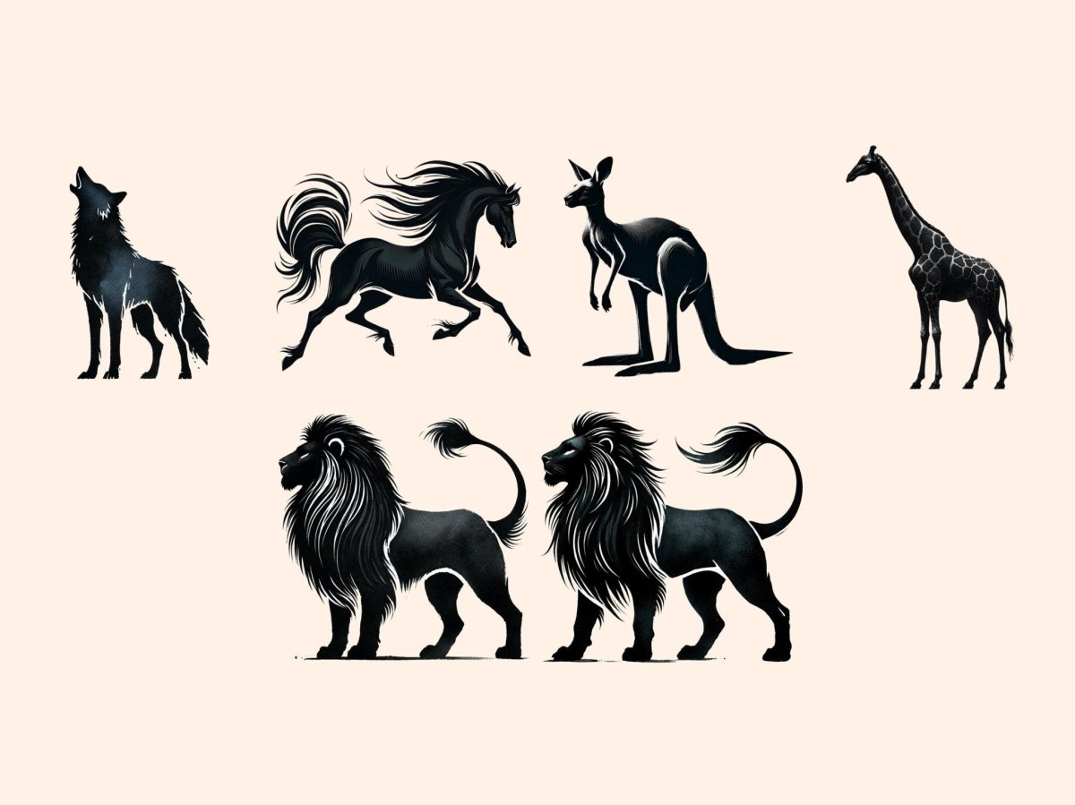 Animal Silhouettes (P2) Clipart - High - Quality Instant Digital Download for Creative Projects