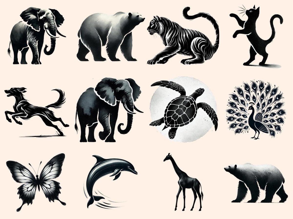 Animal Silhouettes (P2) Clipart - Wonders Artist