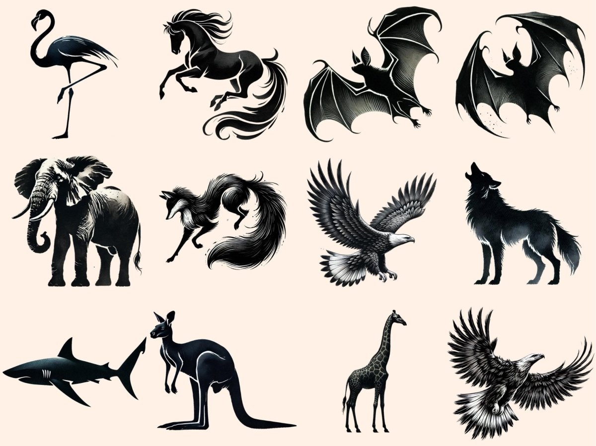 Animal Silhouettes (P2) Clipart - Wonders Artist