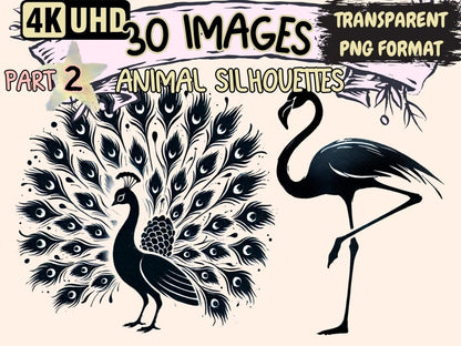 Animal Silhouettes (P2) Clipart - Wonders Artist