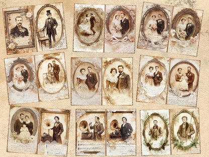 Antique Portraits Journal Pages (P2) Antique Journal Kit - Wonders Artist