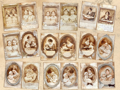 Antique Portraits Journal Pages (P3) Antique Journal Kit - Wonders Artist