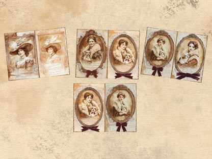Antique Portraits Journal Pages (P3) Antique Journal Kit - Wonders Artist