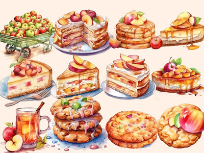 Apples Watercolor Clipart apple clipart - Wonders Artist