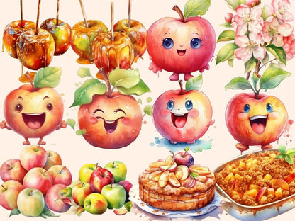 Apples Watercolor Clipart apple clipart - Wonders Artist