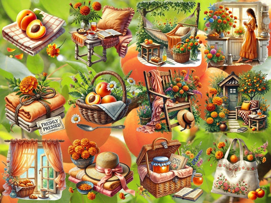 Clipart Matin en Lin Abricot (ÉDITION LIMITÉE)