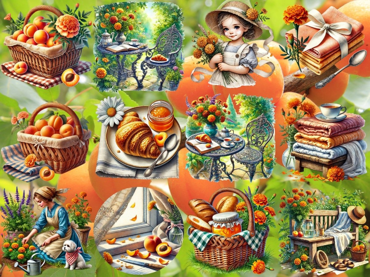 Meruňkový lněný ranní klipart (LIMITOVANÁ EDICE) image 7