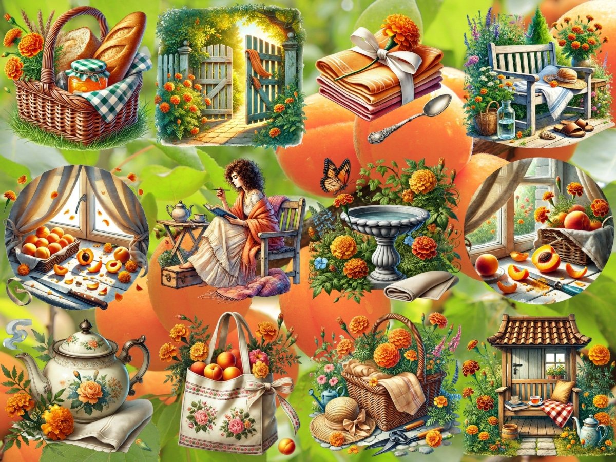 Meruňkový lněný ranní klipart (LIMITOVANÁ EDICE) image 5