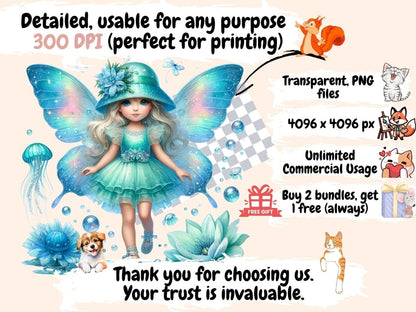 Aqua Fairies Clipart Aqua clip art - Wonders Artist
