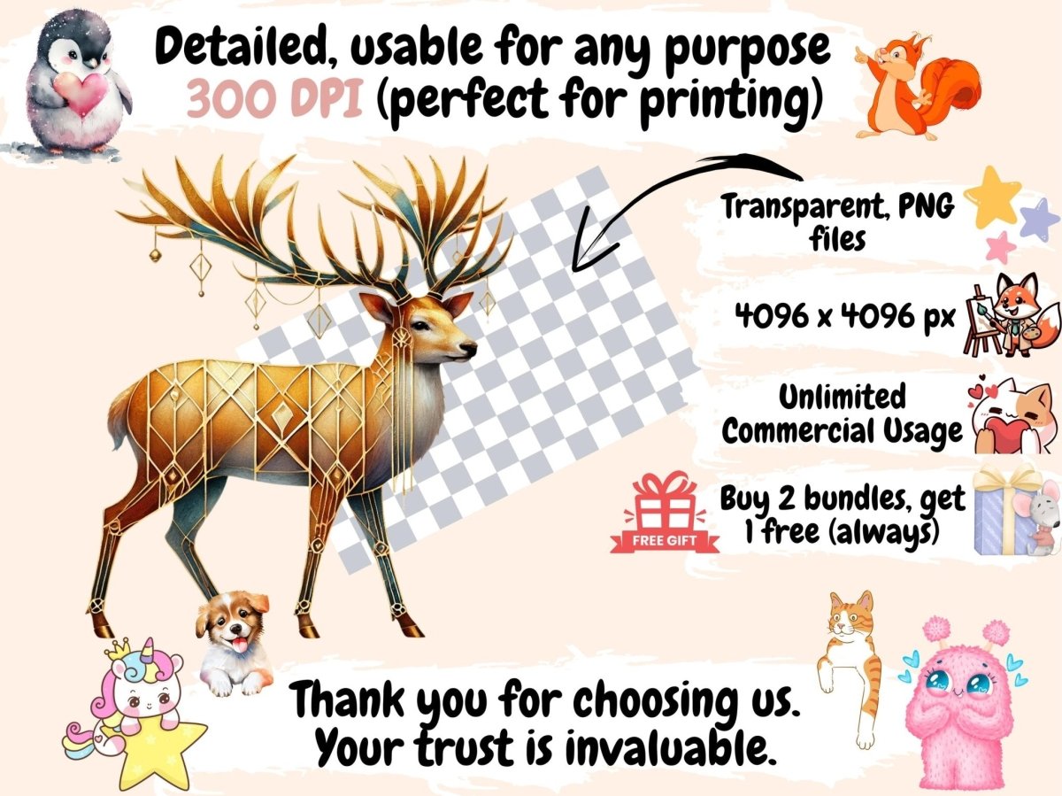 Art Deco Animals (P2) Clipart Art Deco Animals - Wonders Artist