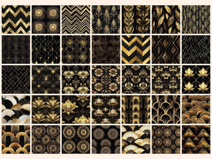 Art Deco Seamless Digital Paper 1920s Deco Print - Wonders Artist