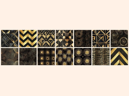 Art Deco Seamless Digital Paper 1920s Deco Print - Wonders Artist