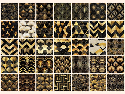 Art Deco Seamless Digital Paper 1920s Deco Print - Wonders Artist