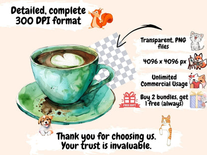 Artist Coffee Shop Watercolor Clipart artistic coffee png - Wonders Artist