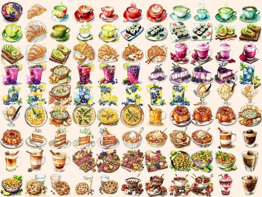 Kawiarnia Artysty Clipart Akwarela